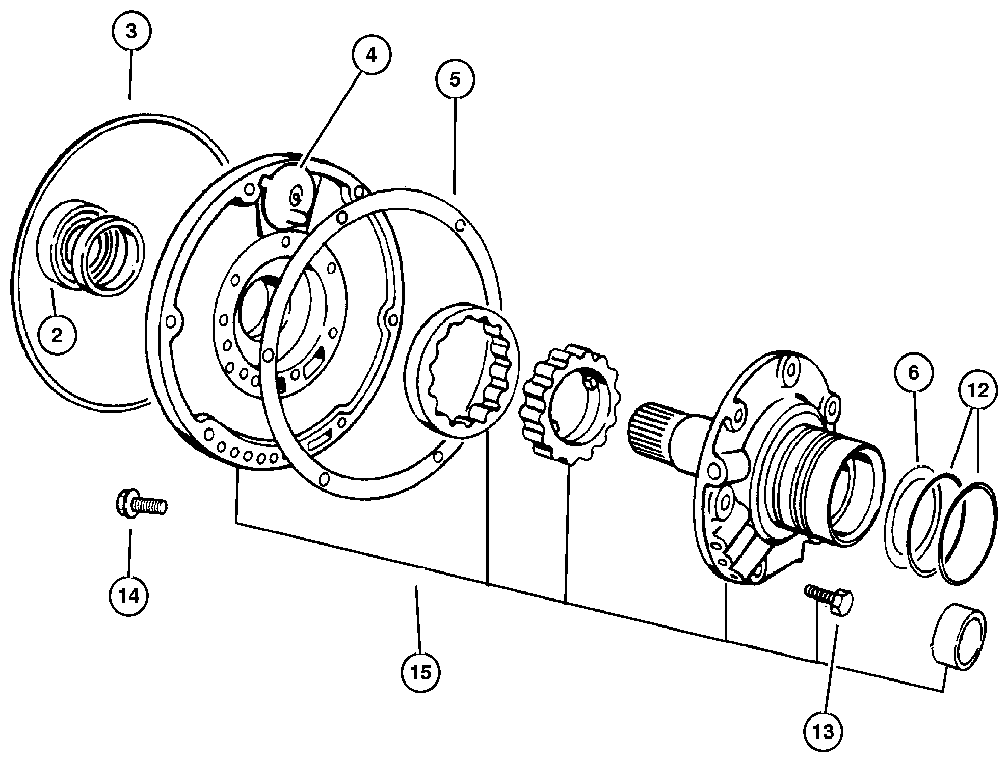 Exploded view: Pump, Oil with Reaction Shaft