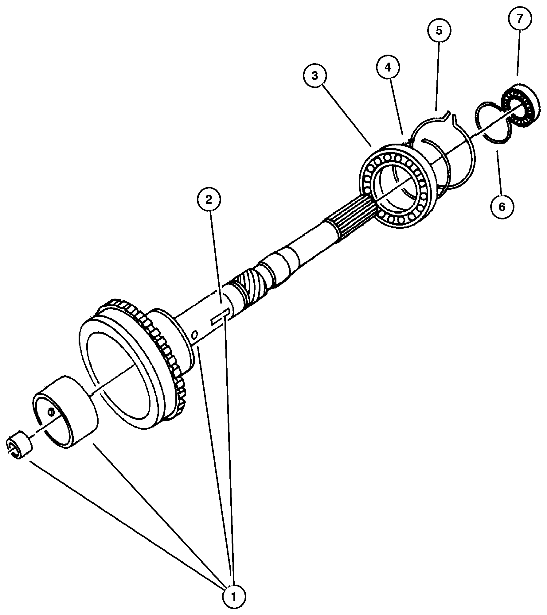 Exploded view: Output Shaft 46RE DGT