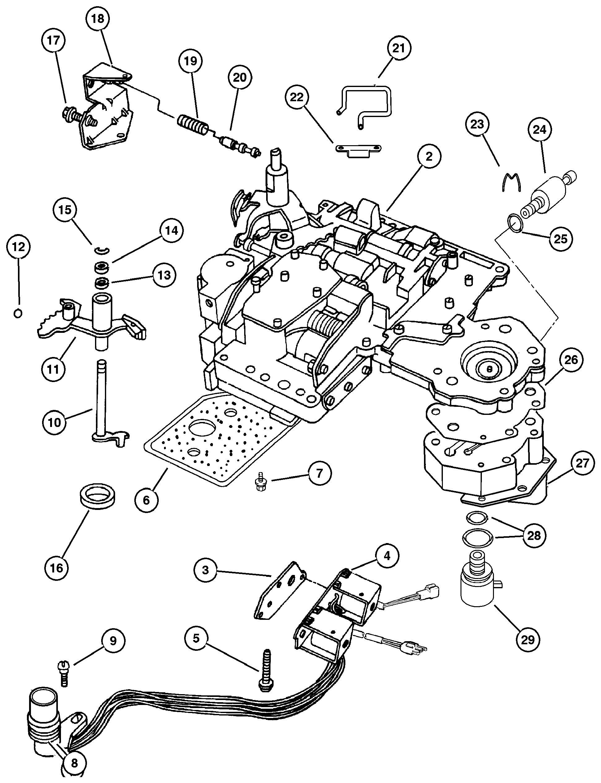 Exploded view: Valve Body 46RE DGT