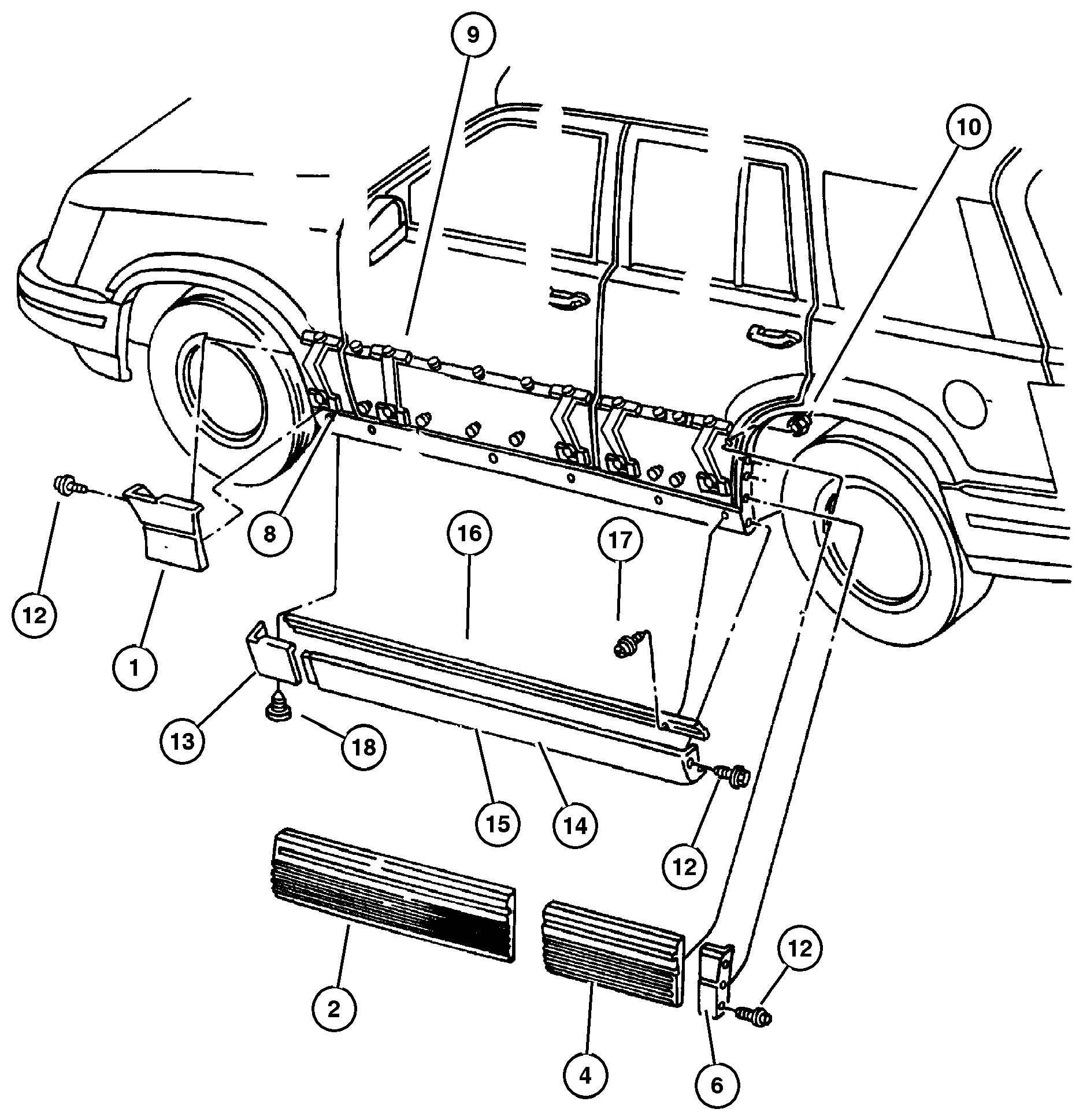 Exploded view: Cladding and Sill Moldings