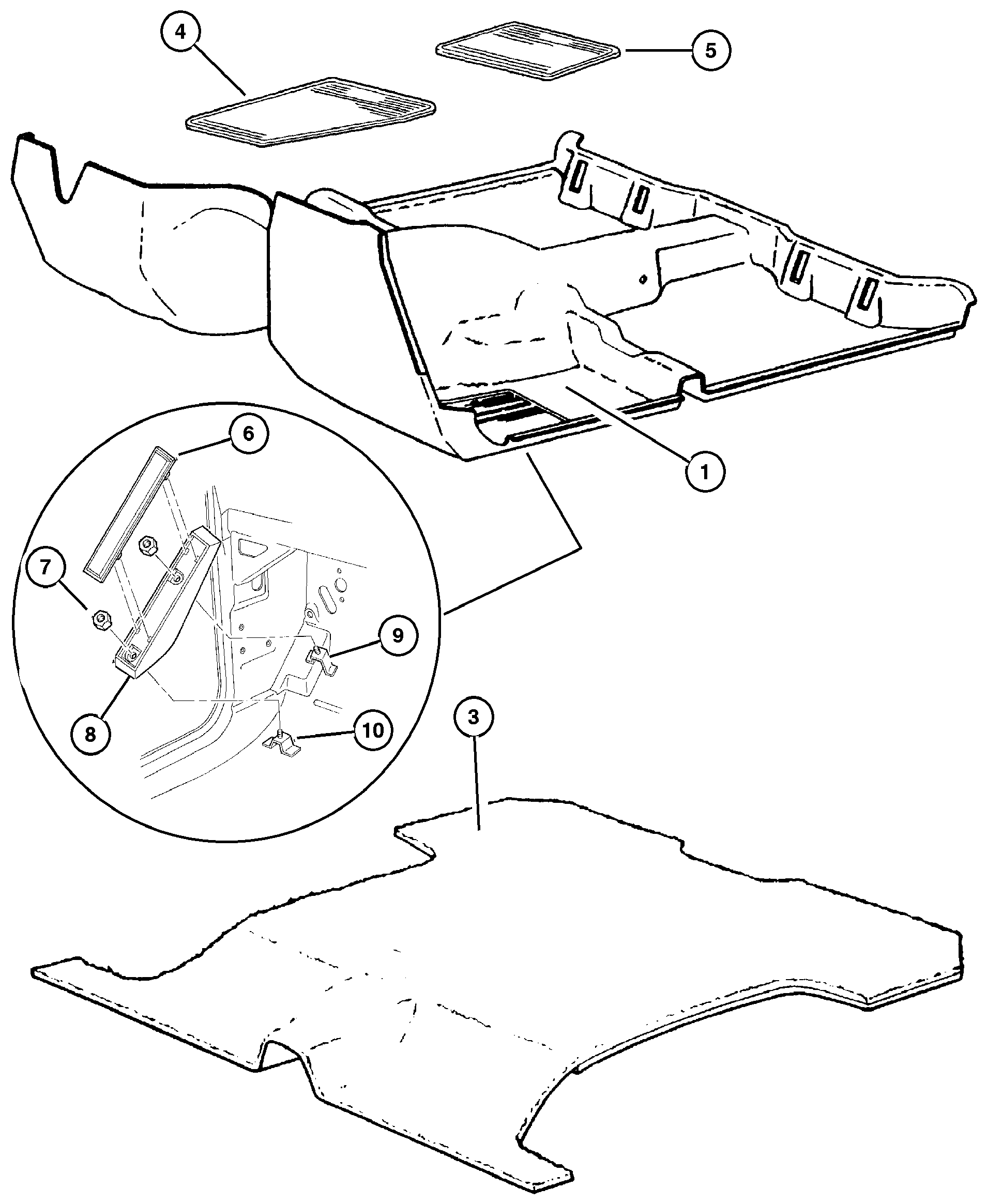 Exploded view: Carpet