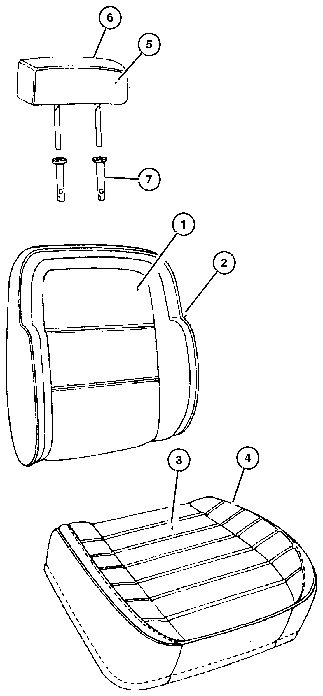 Exploded view: Front Seat, Trim Code [CL]