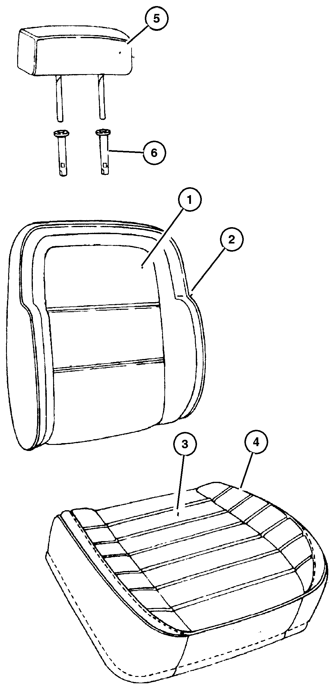 Exploded view: Front Seat, Trim Code [EL]