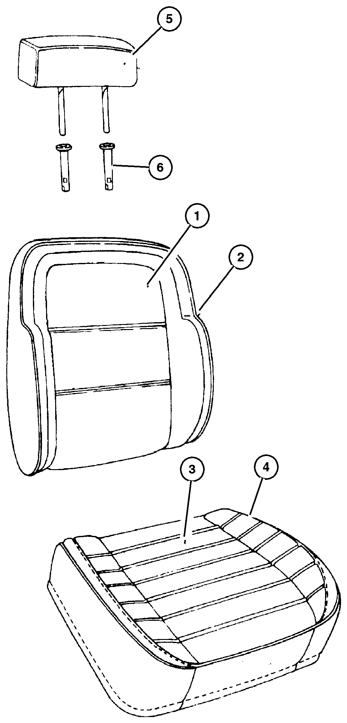 Exploded view: Front Seat, Trim Code [F5]