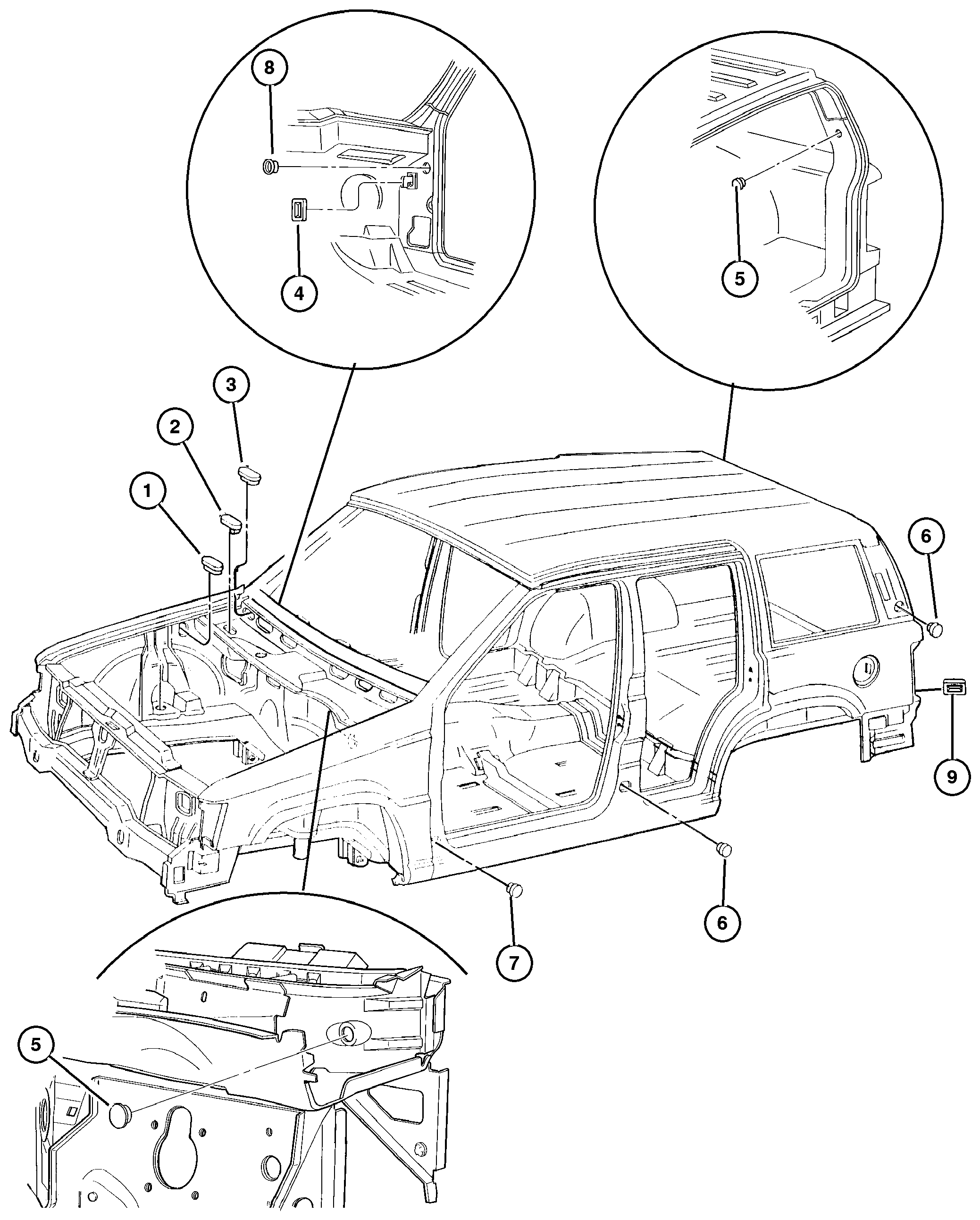 Exploded view: Plugs, Body