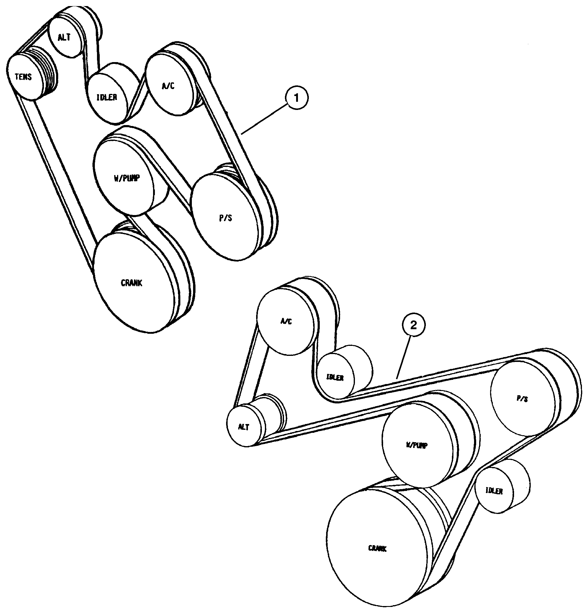Exploded view: Drive Belts