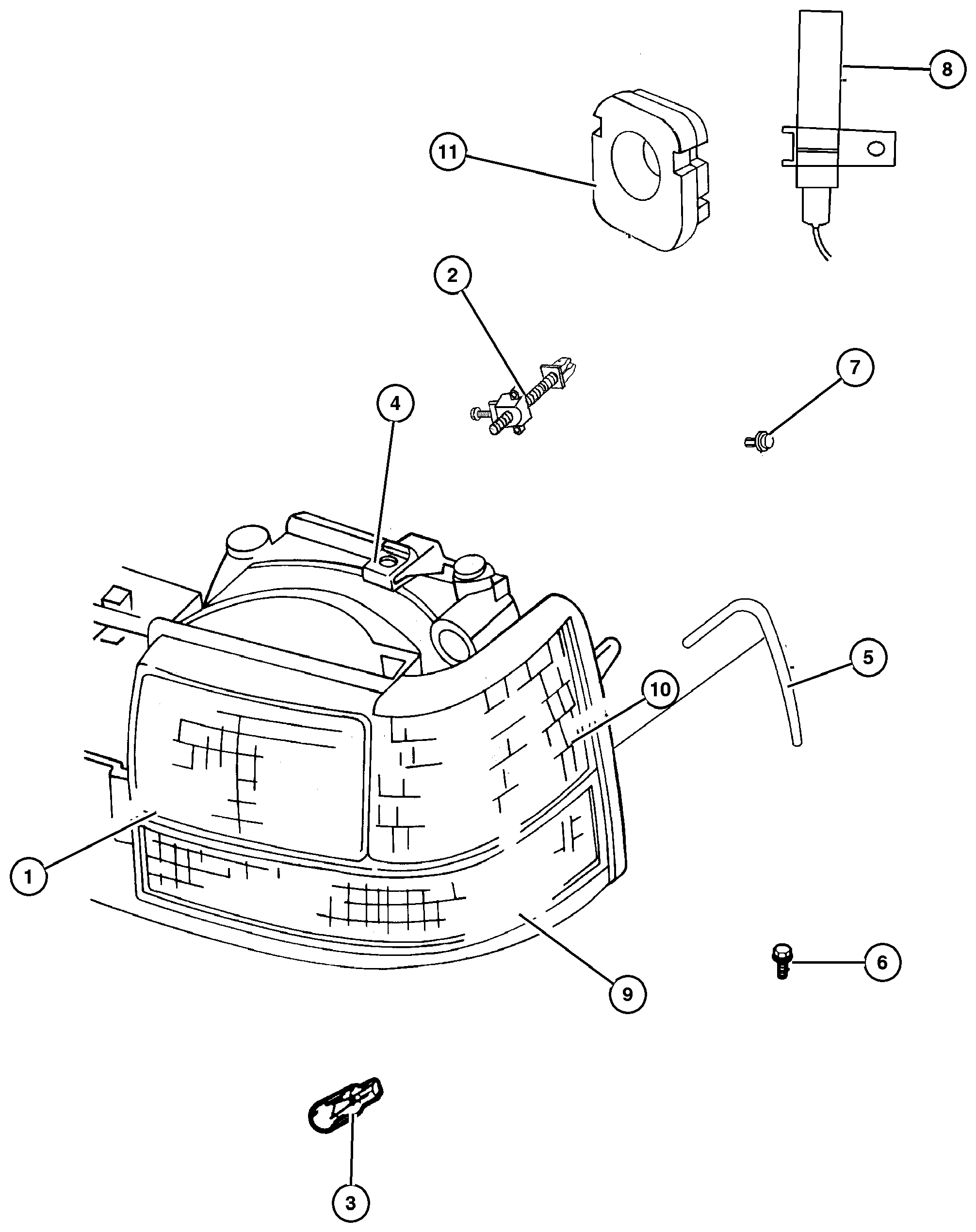 Exploded view: Lamp--Front