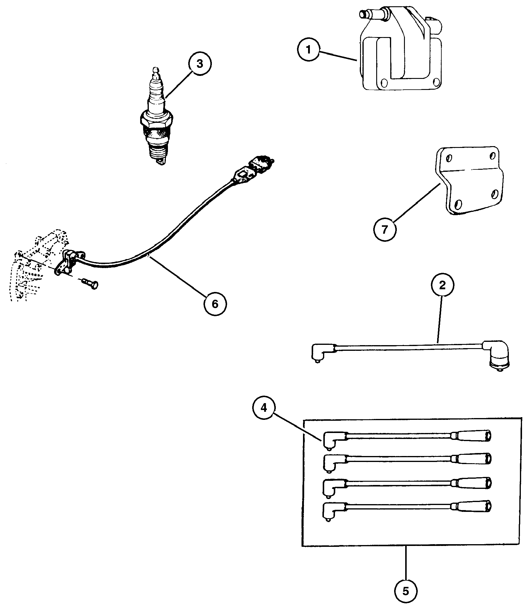 Exploded view: Spark Plugs-Cables-Coils 4.0L Engine 4.0L Engine