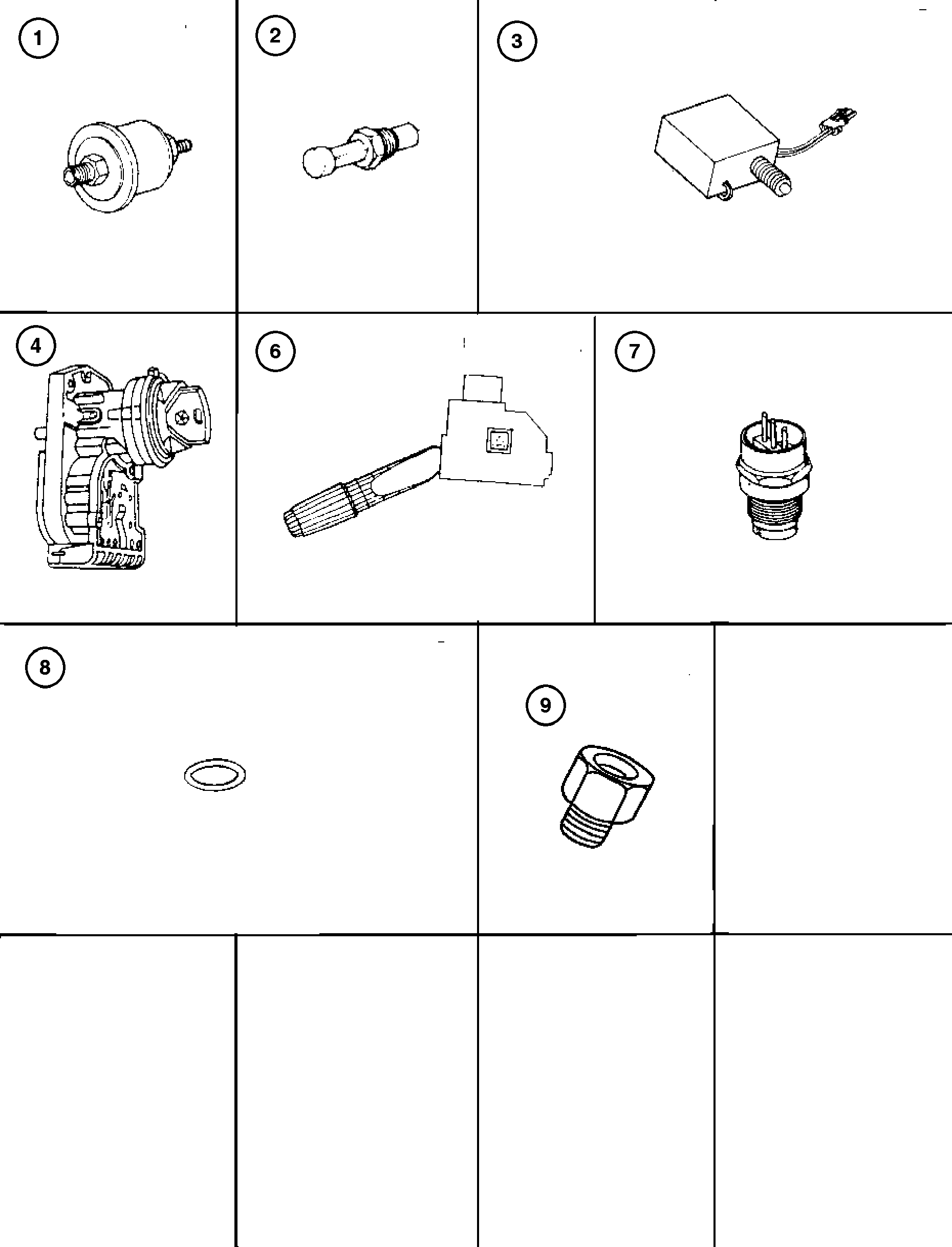 Exploded view: Switches & Sending Unit