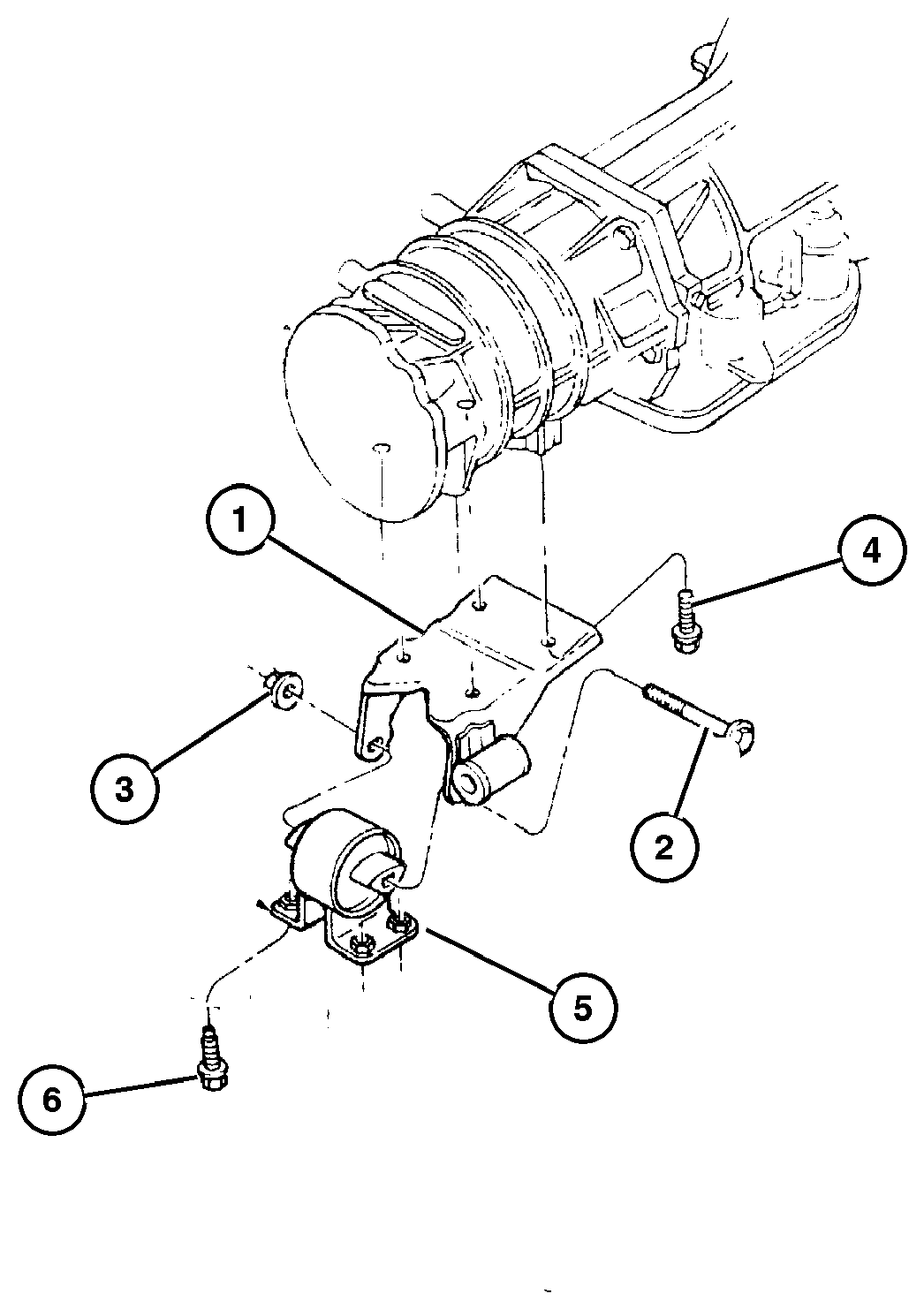 Exploded view: Engine Mounts, Rear (ELF) 5.2L Engine