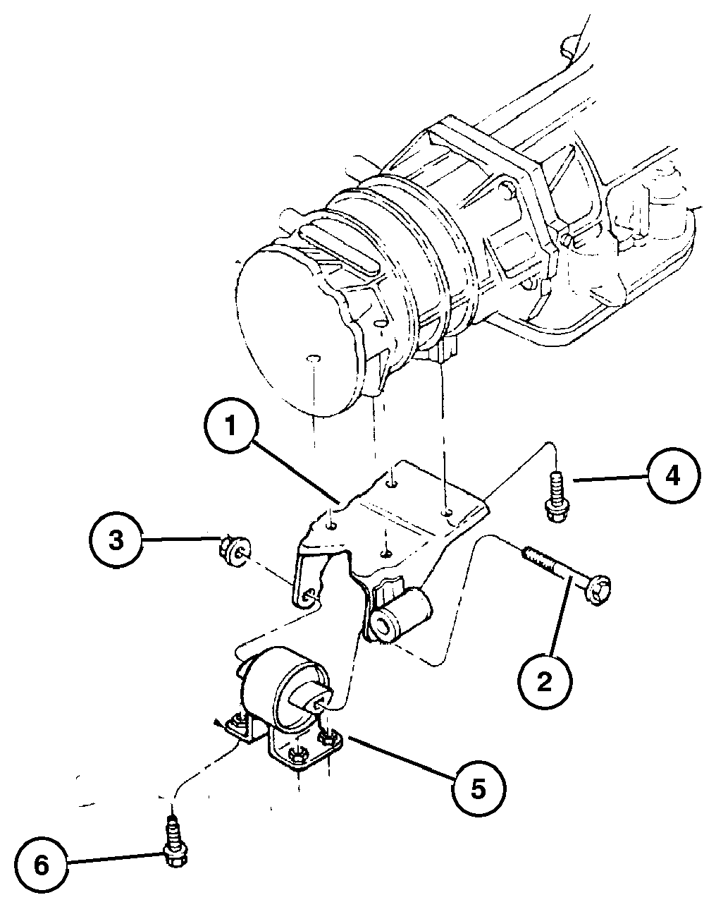 Exploded view: Engine Mounts, Rear (EML) 5.9L Engine
