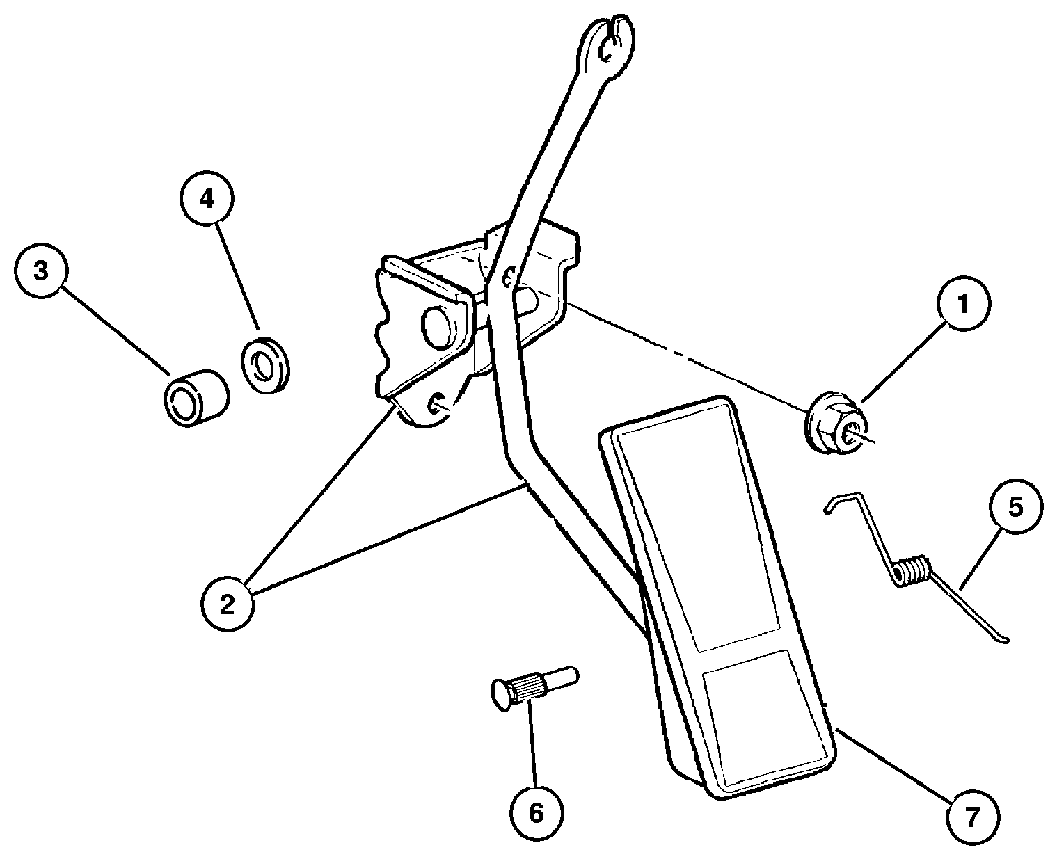 Exploded view: Accelerator Pedal