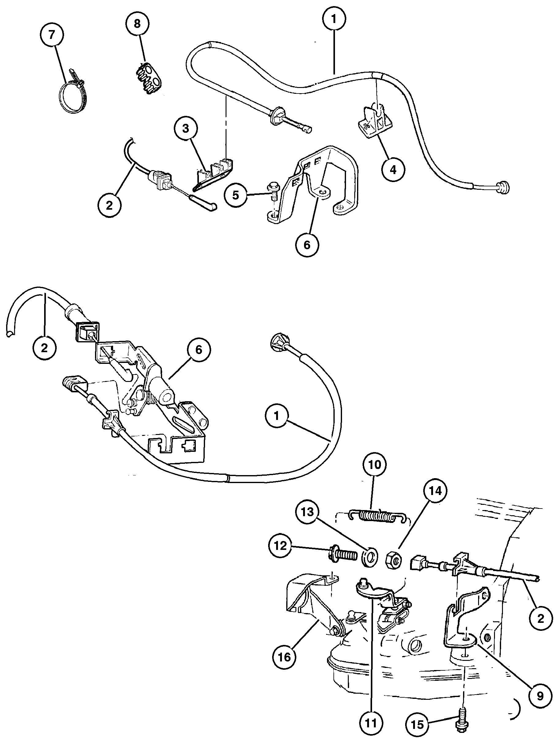 Exploded view: Throttle Controls