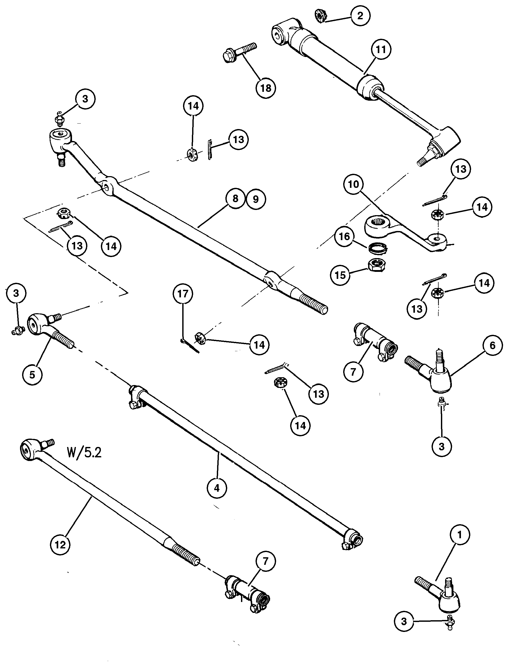 Exploded view: Linkage and Damper