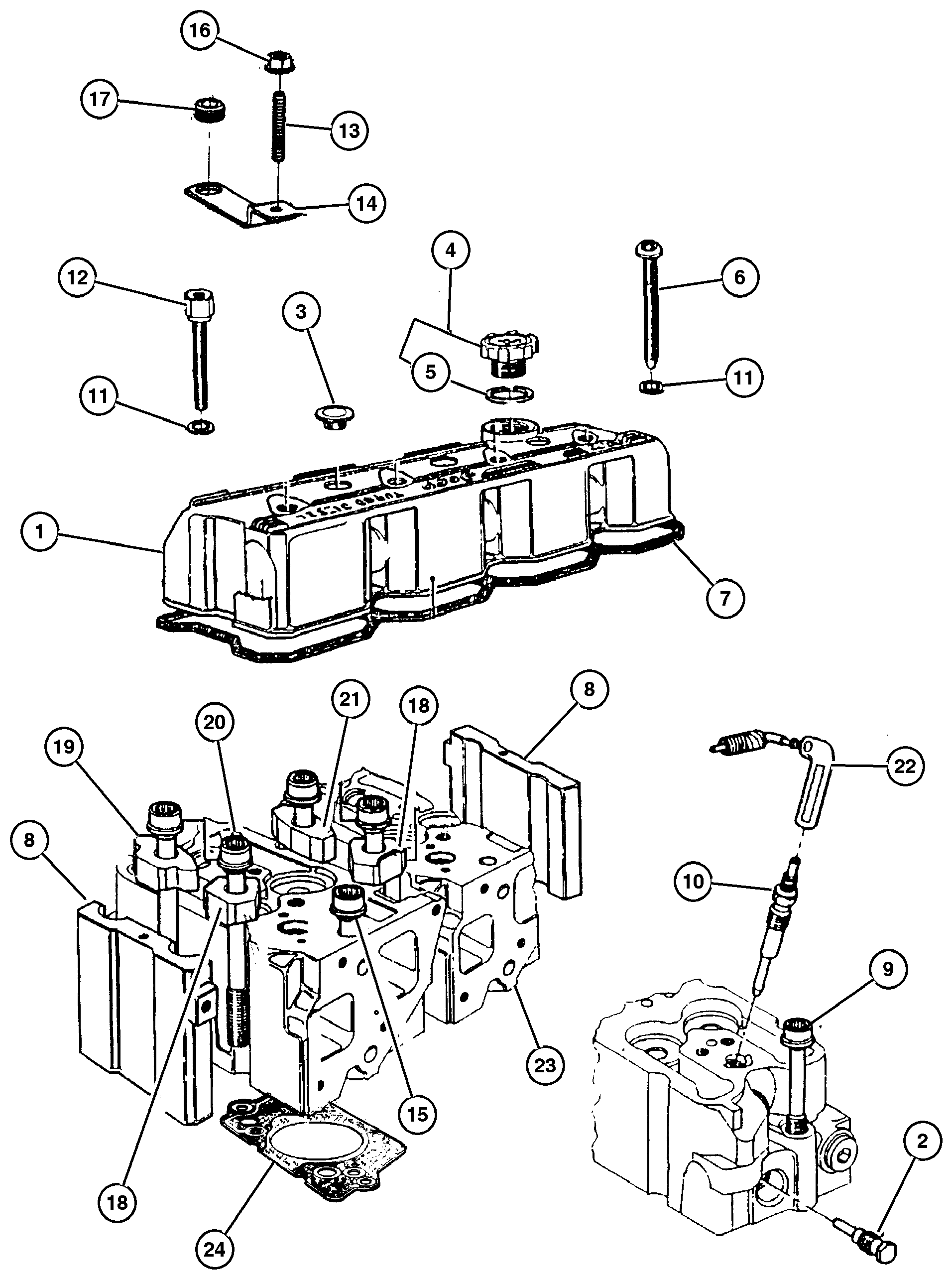 Exploded view: Cylinder Head (ENC)