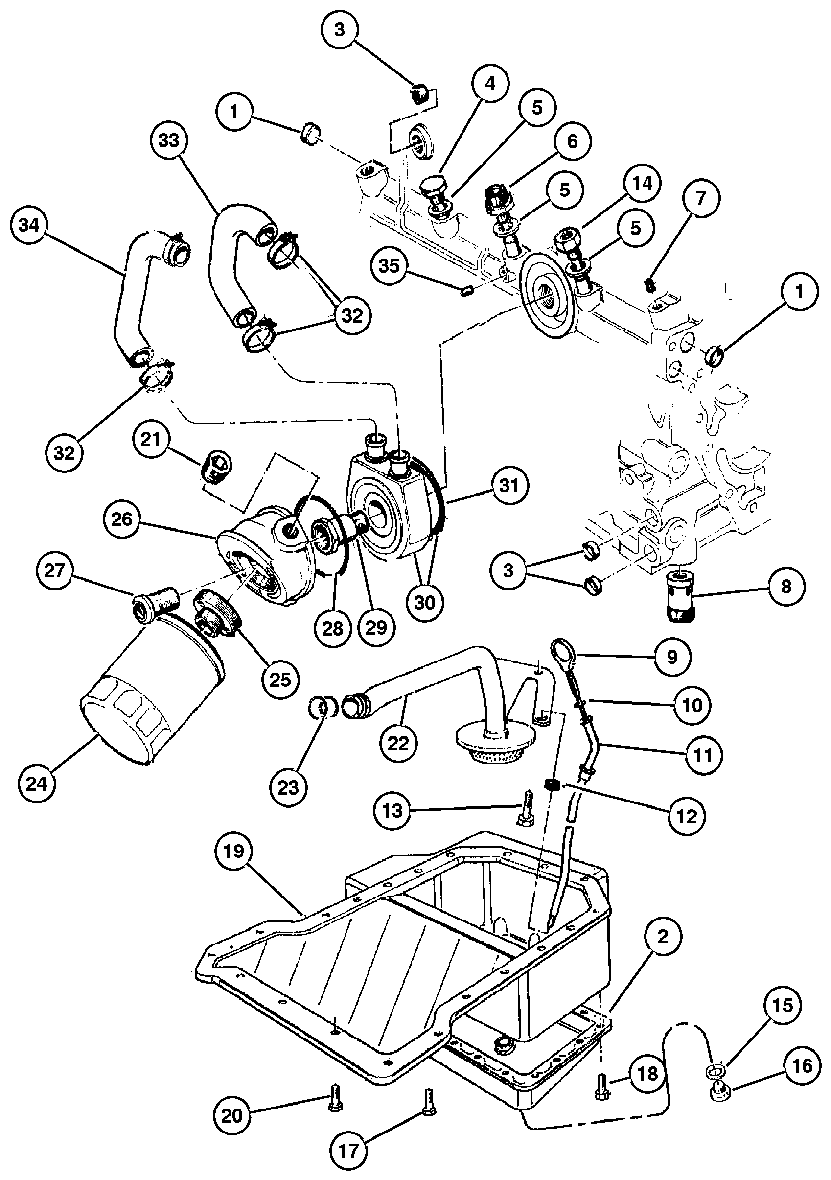 Exploded view: Engine Oiling (ENC)