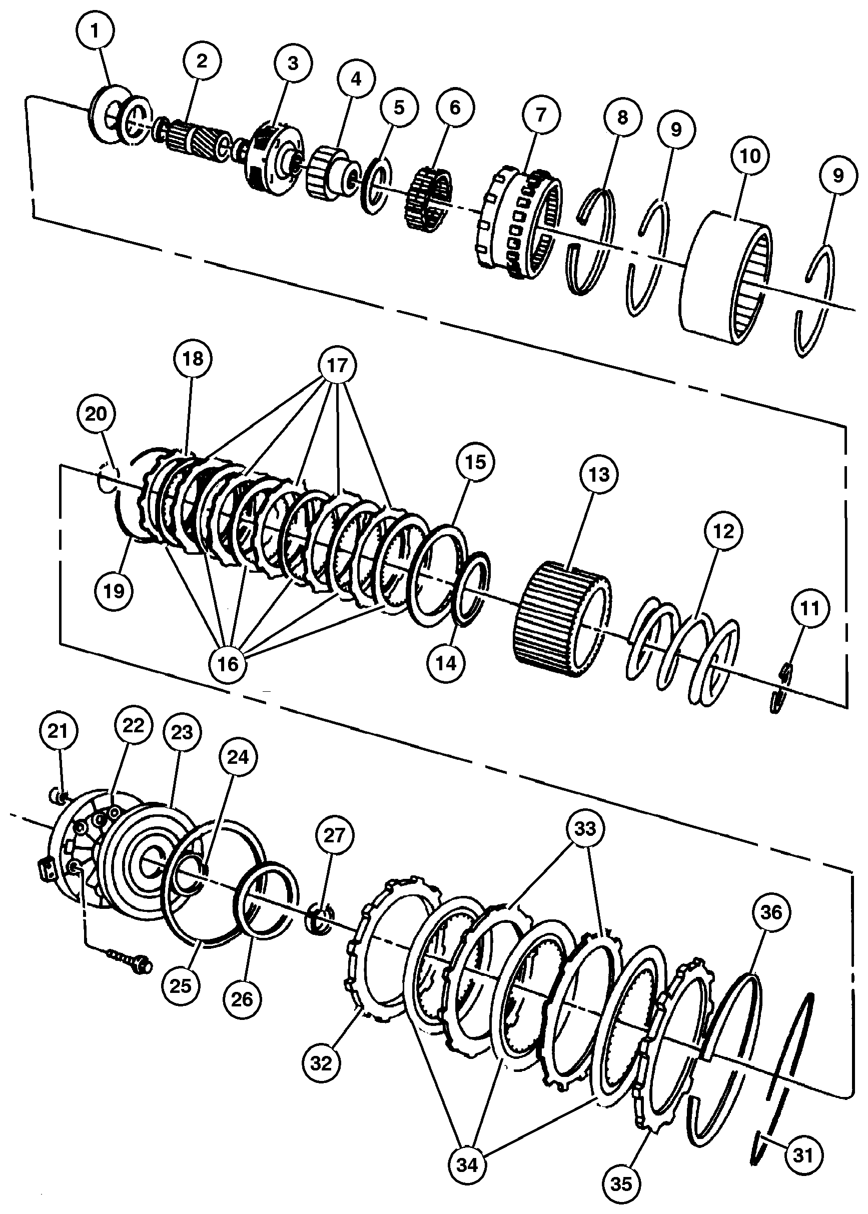 Exploded view: Clutch Overdrive