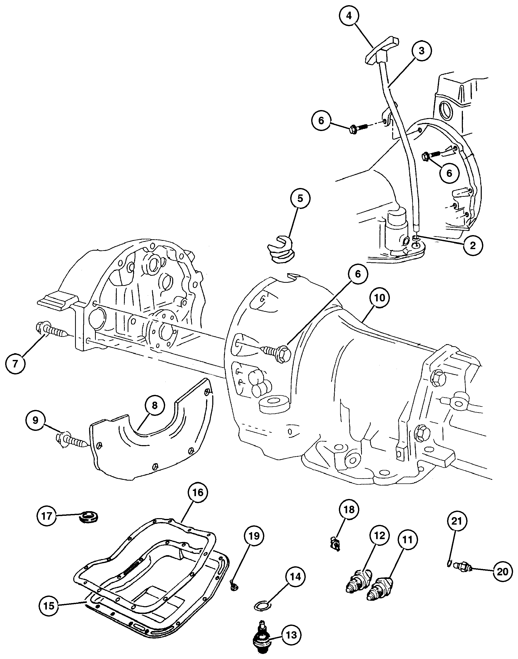 Exploded view: Case and Related Parts