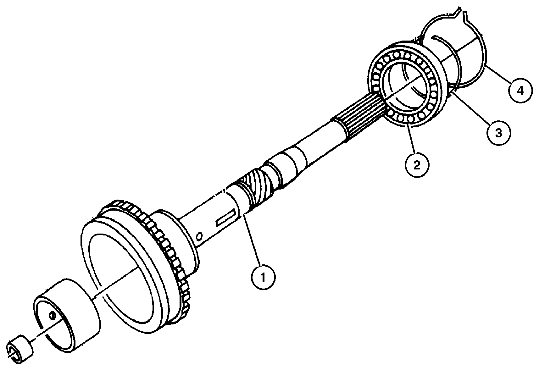 Exploded view: Output Shaft