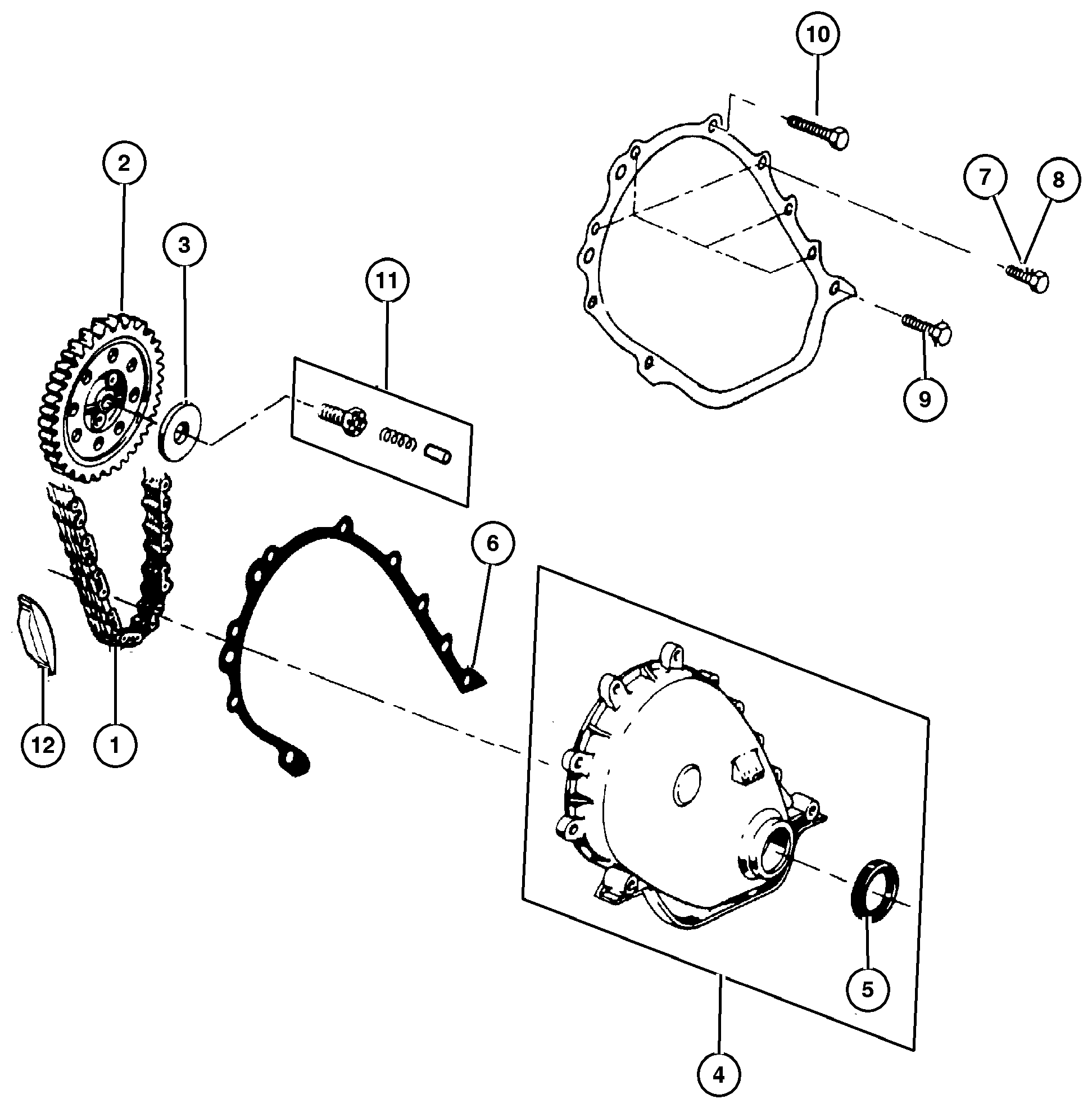 Exploded view: Timing Cover (ERH) 4.0L