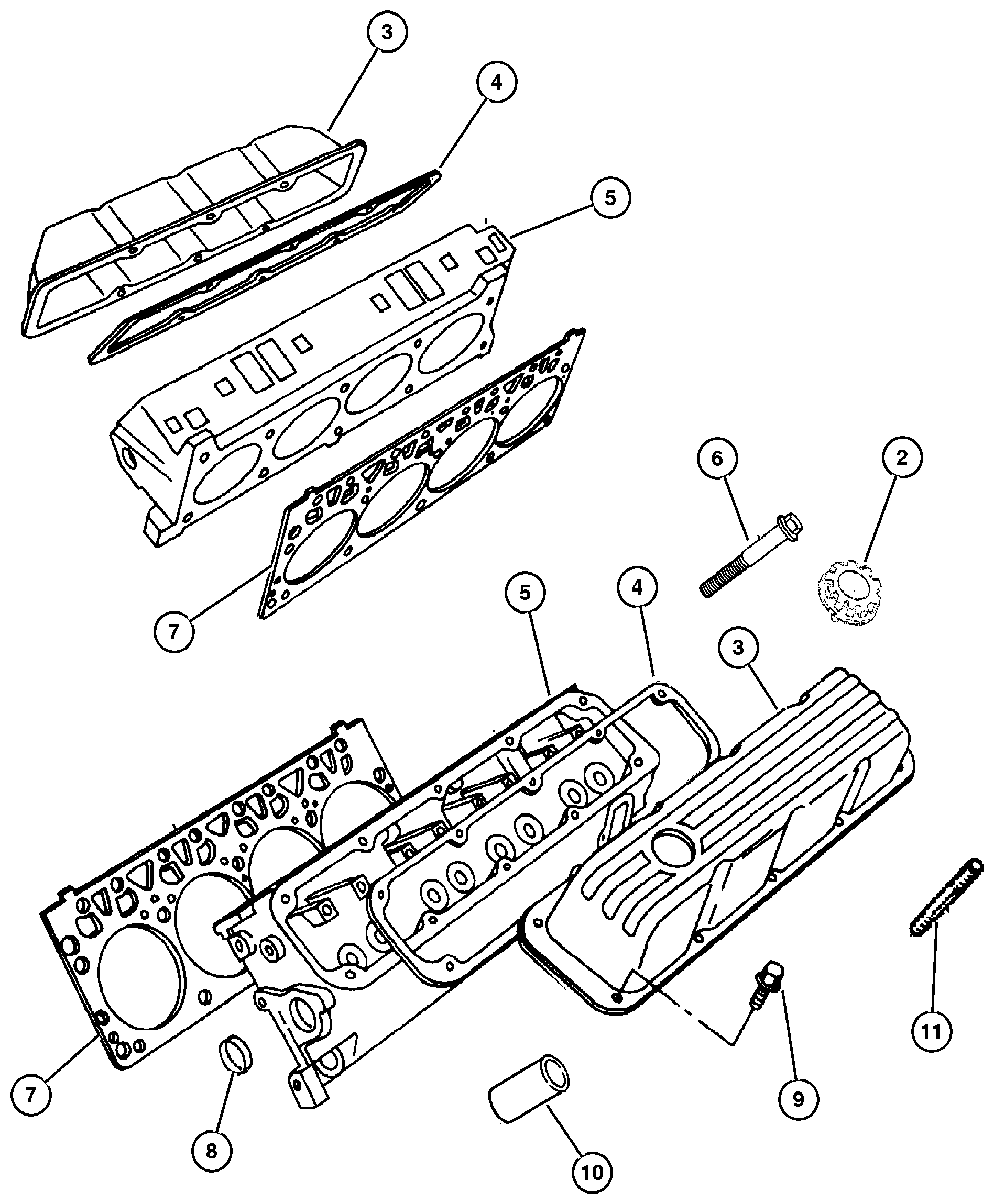 Exploded view: Cylinder Head (ELF)