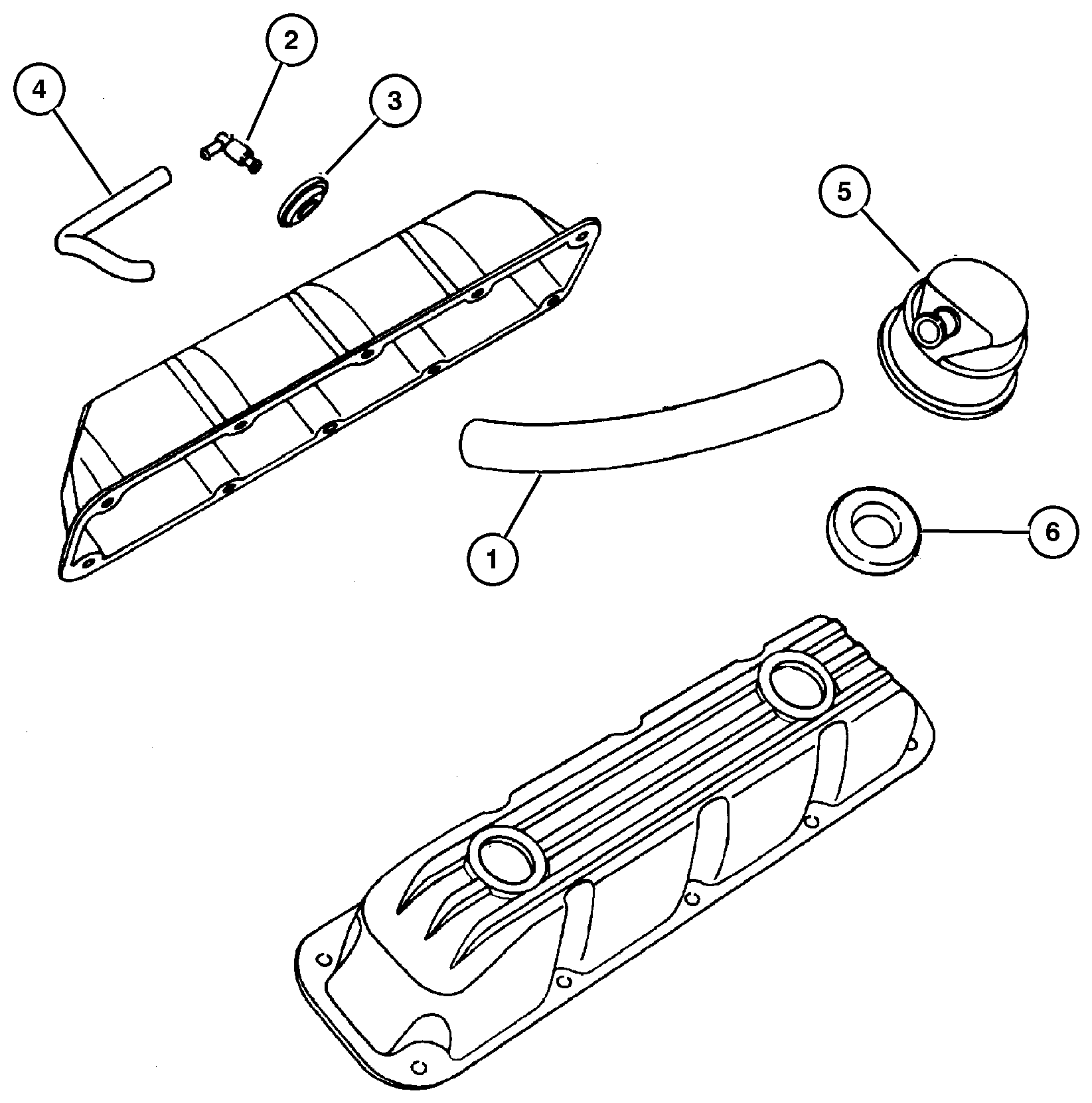 Exploded view: Crankcase Ventilation (ELF)