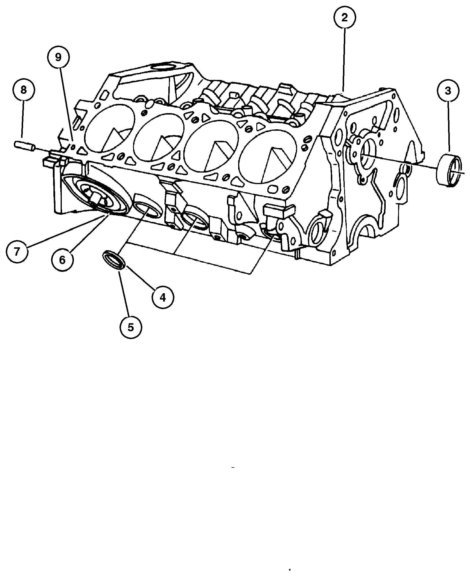 Exploded view: Cylinder Block (EML)