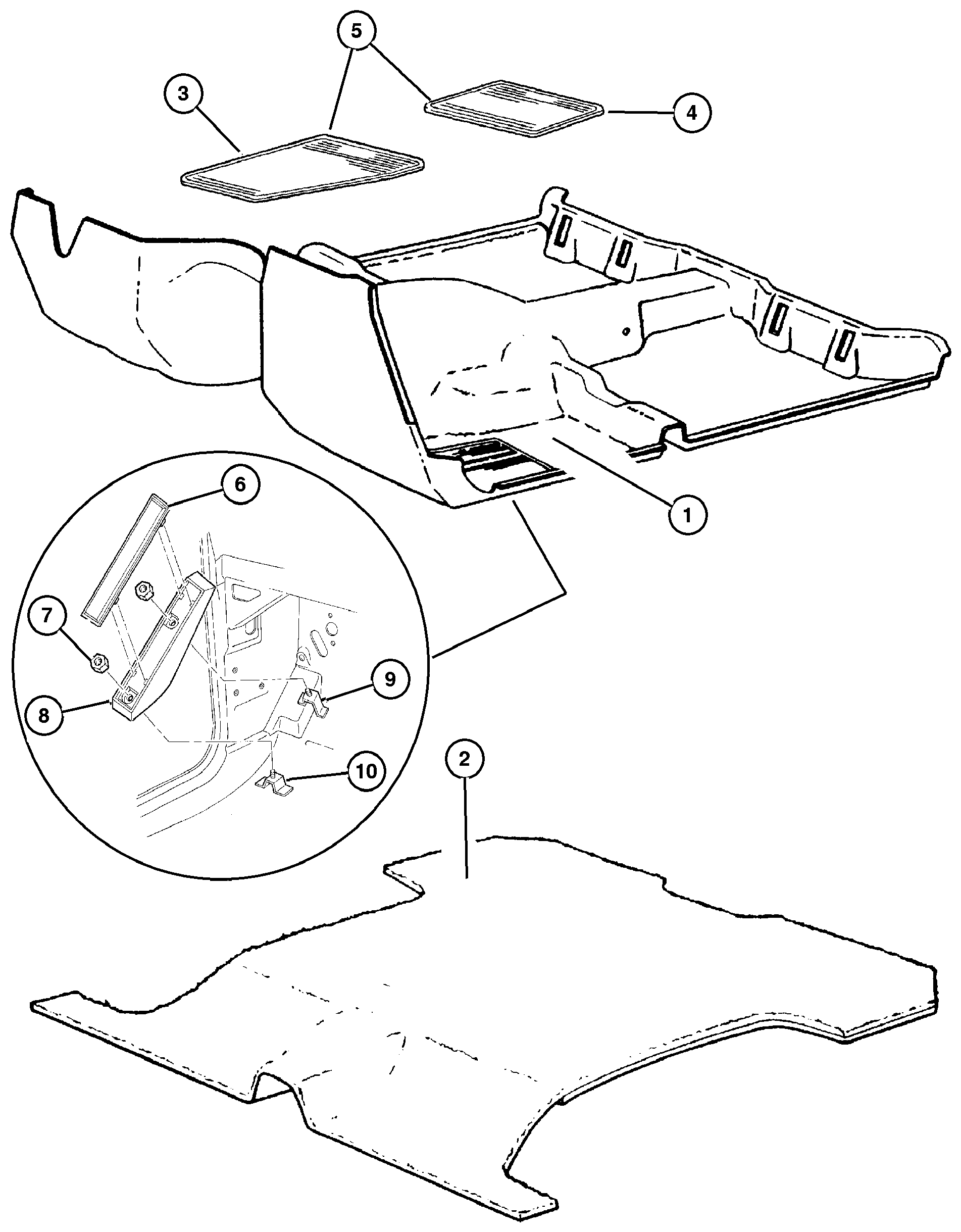 Exploded view: Carpet